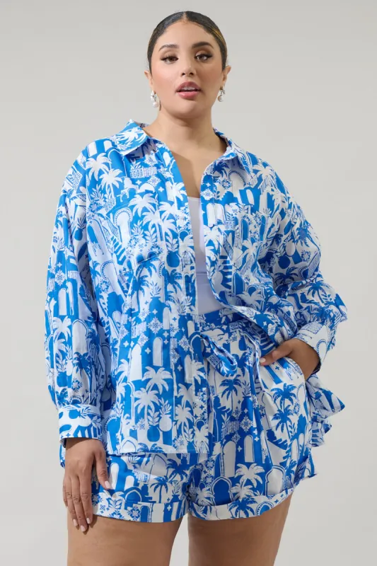 Nala Regie Boyfriend Button Down Shirt Curve sold by Sugarlips