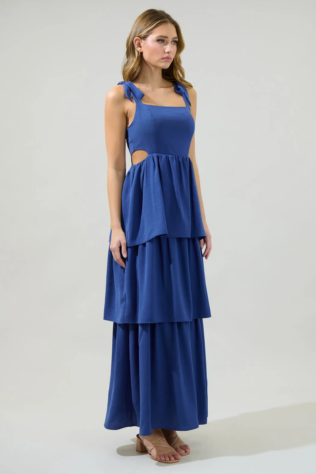 Carmen Alvera Tiered Maxi Dress sold by Sugarlips product image thumbnail 3