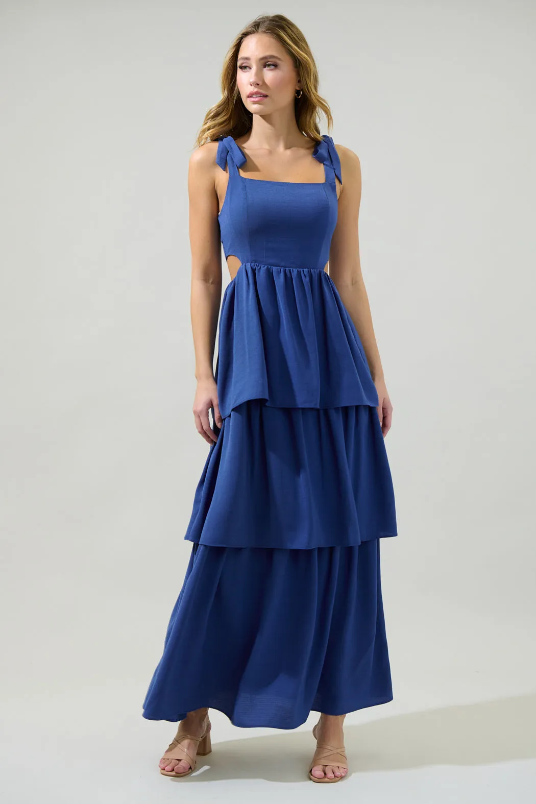 Carmen Alvera Tiered Maxi Dress sold by Sugarlips