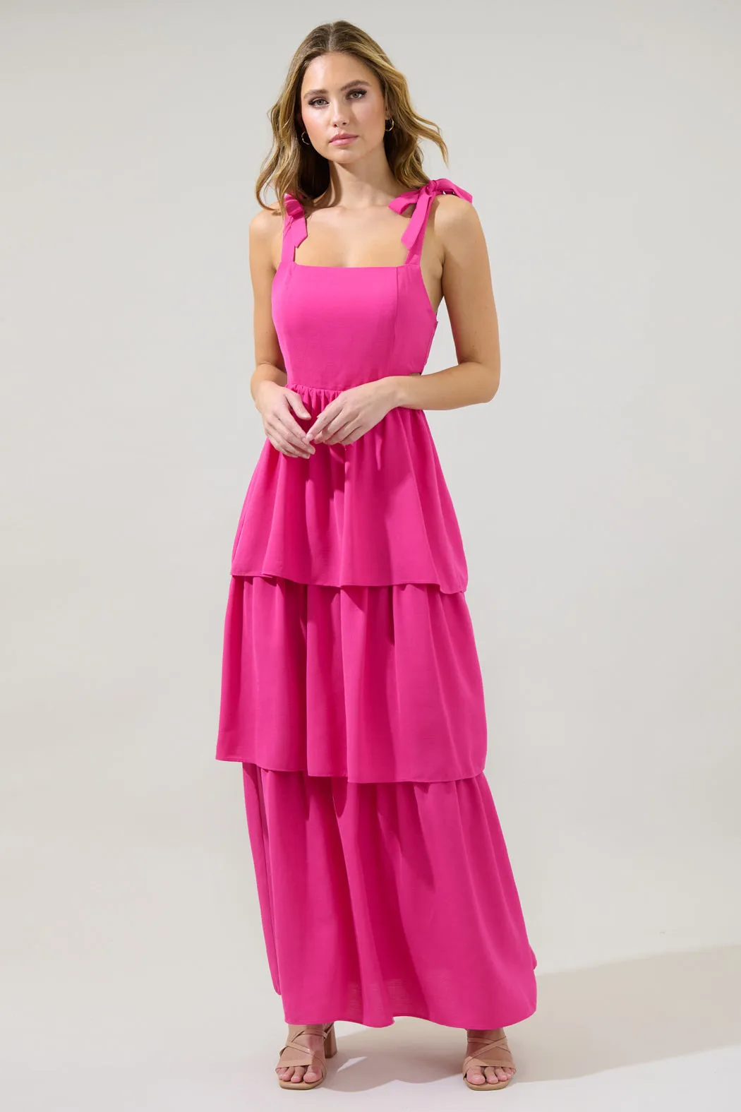 Carmen Alvera Tiered Maxi Dress sold by Sugarlips product image thumbnail 5
