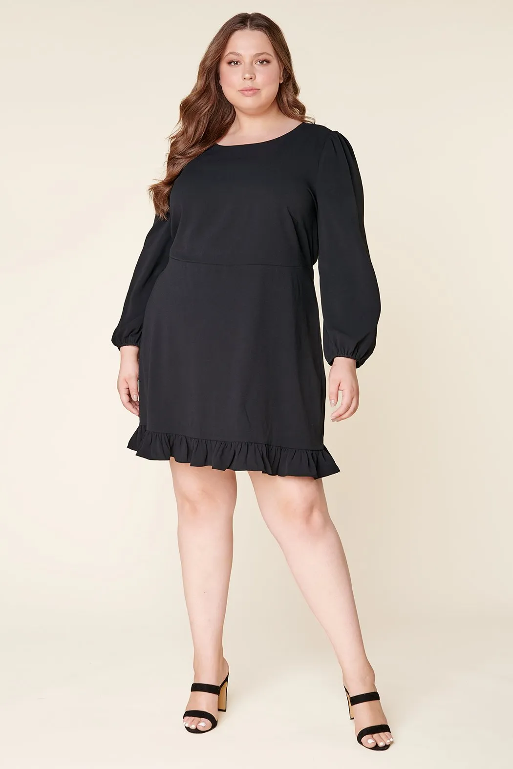 Double Take Ruffle Hem Mini Dress Curve sold by Sugarlips product image thumbnail 4
