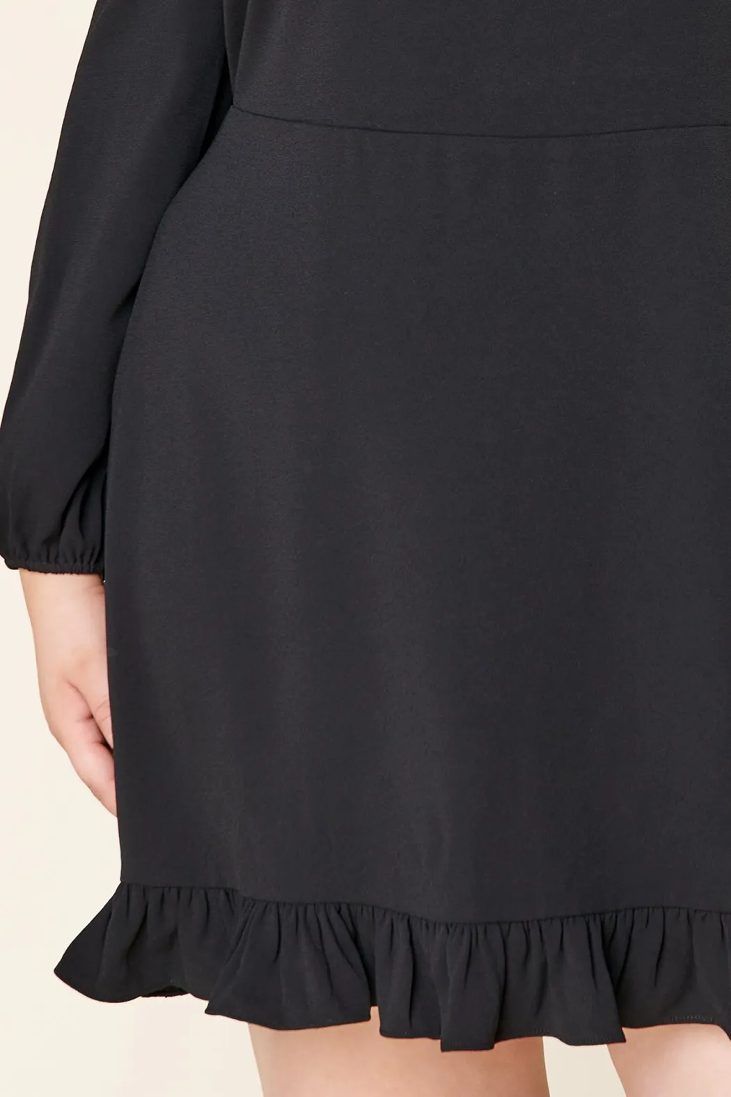 Double Take Ruffle Hem Mini Dress Curve sold by Sugarlips product image thumbnail 5