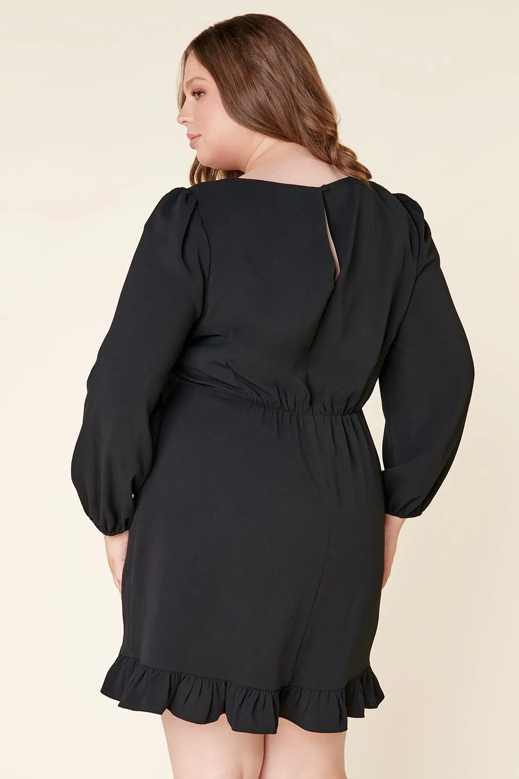 Double Take Ruffle Hem Mini Dress Curve sold by Sugarlips product image thumbnail 2