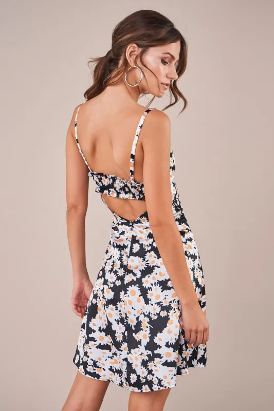 Delicate Sunflower Cowl Neck Mini Dress sold by Sugarlips