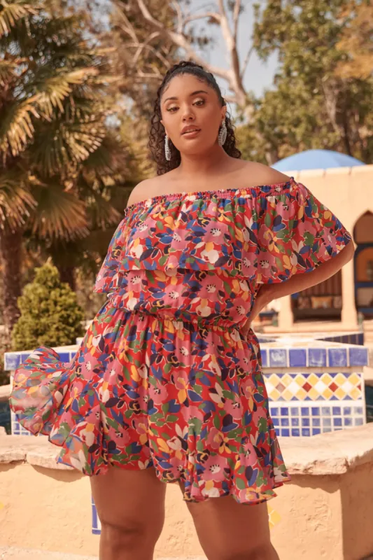 Sweet Soul Off the Shoulder Besame Romper Curve sold by Sugarlips