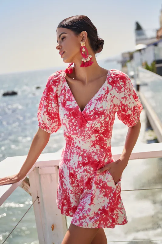 Coral Crush Everheart Romper sold by Sugarlips