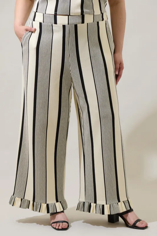 Devra Club Stripe Pants Curve sold by Sugarlips