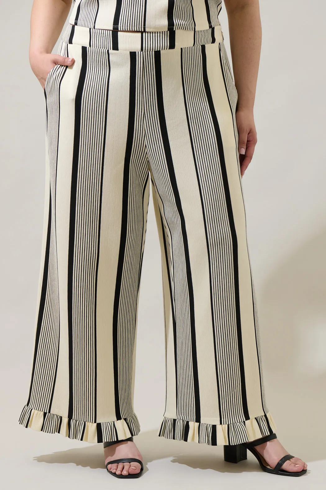 Devra Club Stripe Pants Curve sold by Sugarlips