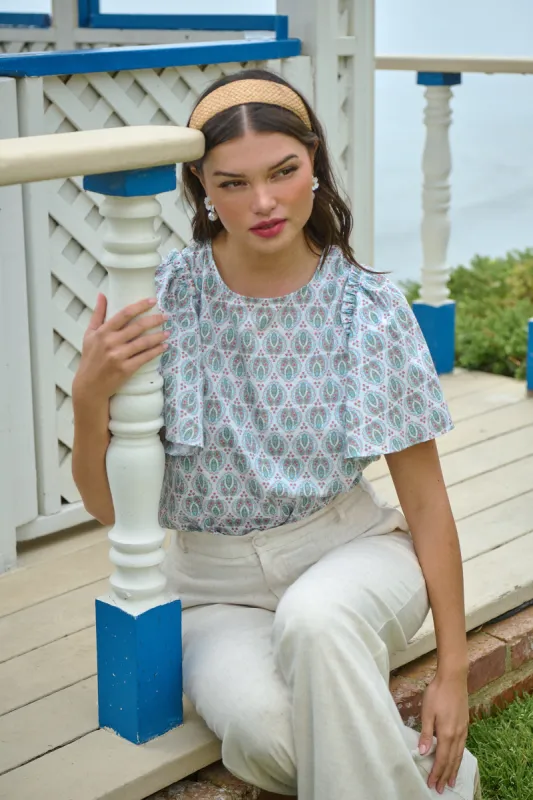 Pilar Tune Puff Sleeve Top sold by Sugarlips