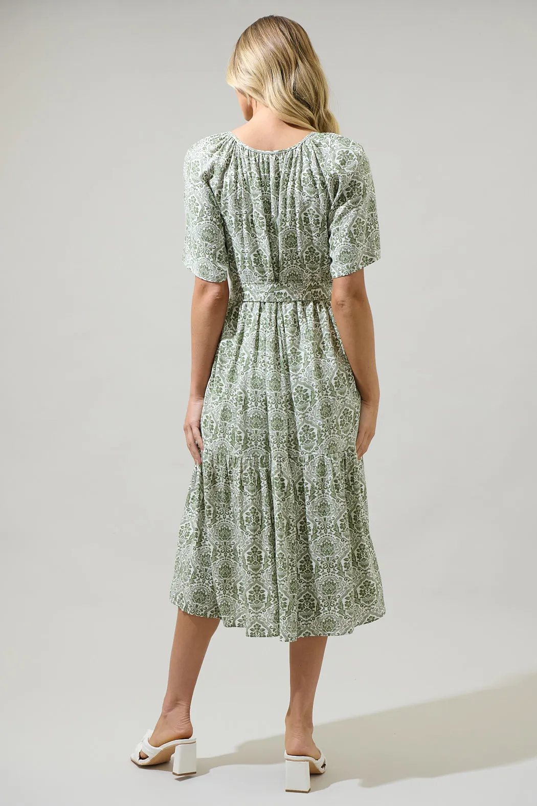 Estrada Floral Haven Tiered Midi Dress sold by Sugarlips product image thumbnail 2