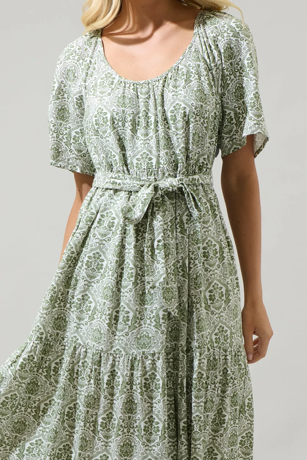 Estrada Floral Haven Tiered Midi Dress sold by Sugarlips product image thumbnail 4