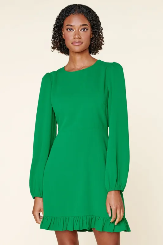 Double Take Ruffle Hem Mini Dress sold by Sugarlips