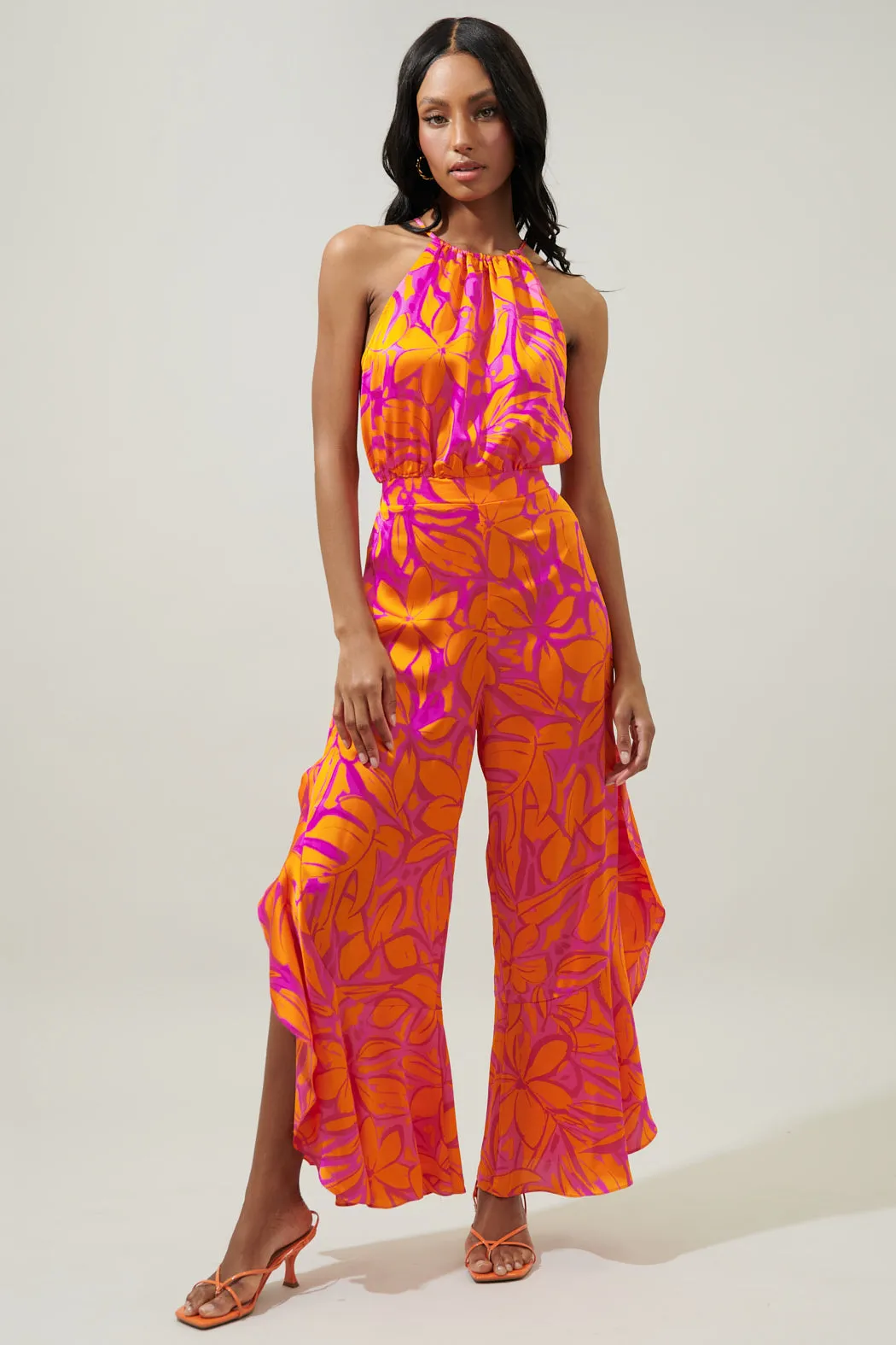 Sweet Chili Jules Trapeze Split Leg Jumpsuit sold by Sugarlips