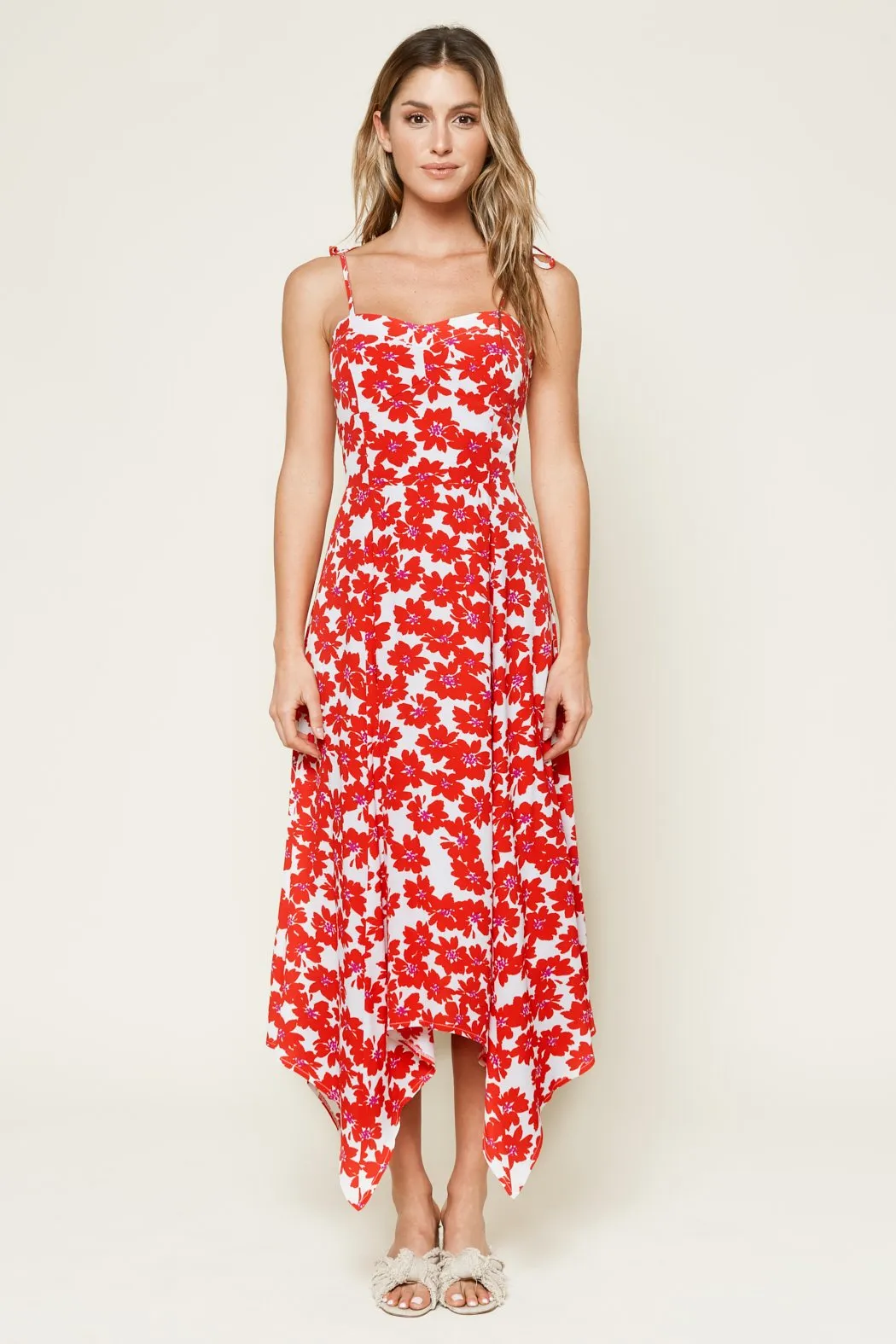 Rhiannon Bustier Floral Print Midi Dress sold by Sugarlips