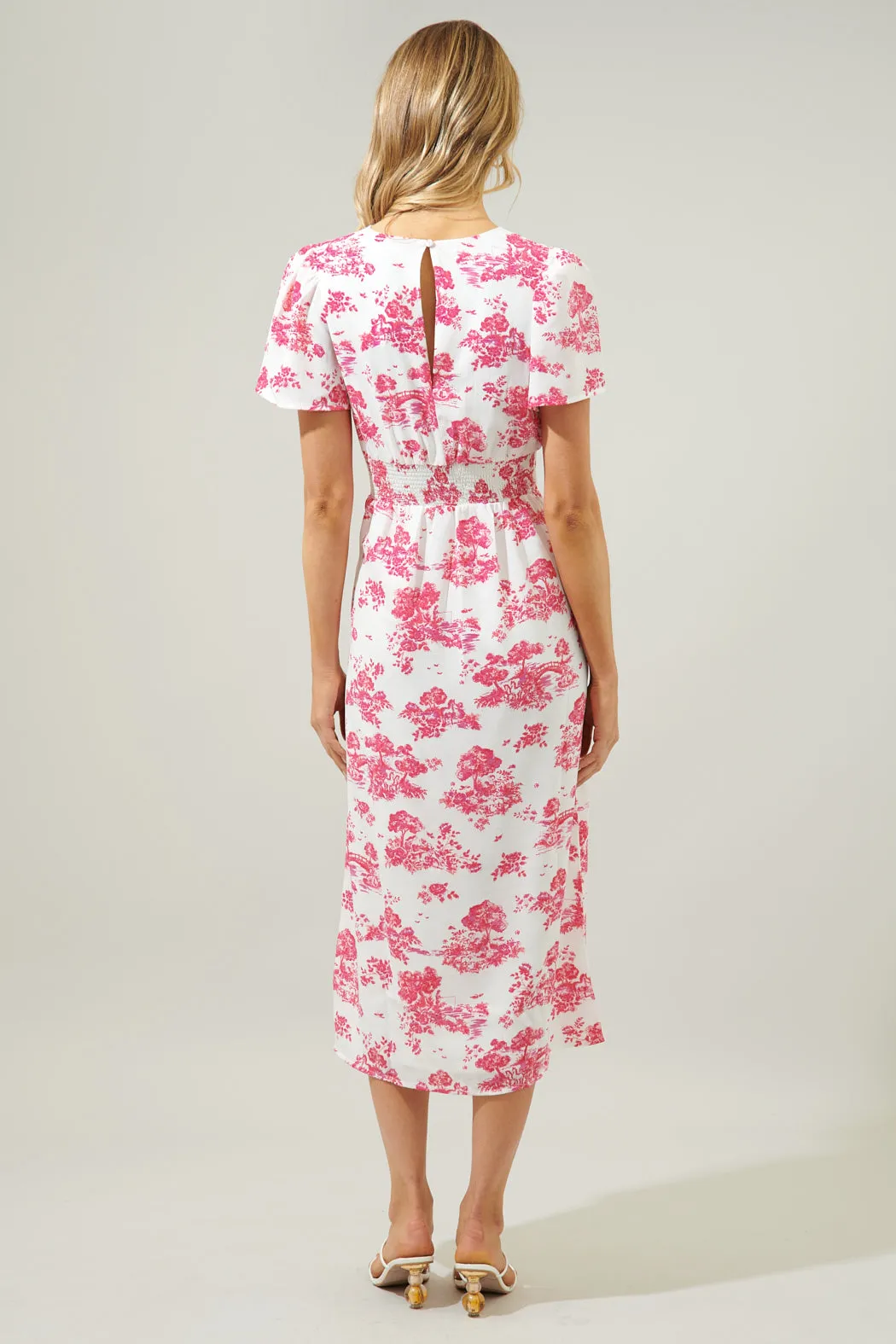 Ainsley Meadow Toile Bloom Midi Dress sold by Sugarlips product image thumbnail 2