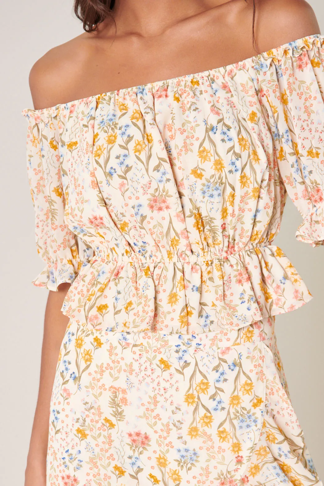 French Country Edith Off the Shoulder Ruffle Top sold by Sugarlips product image thumbnail 5