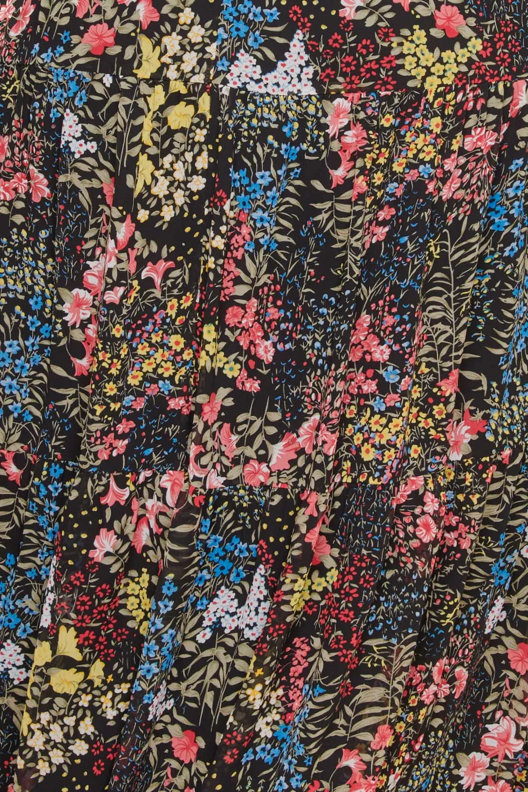 High Hopes Floral Flouncy Sleeve Tiered Maxi Dress Curve sold by Sugarlips product image thumbnail 4