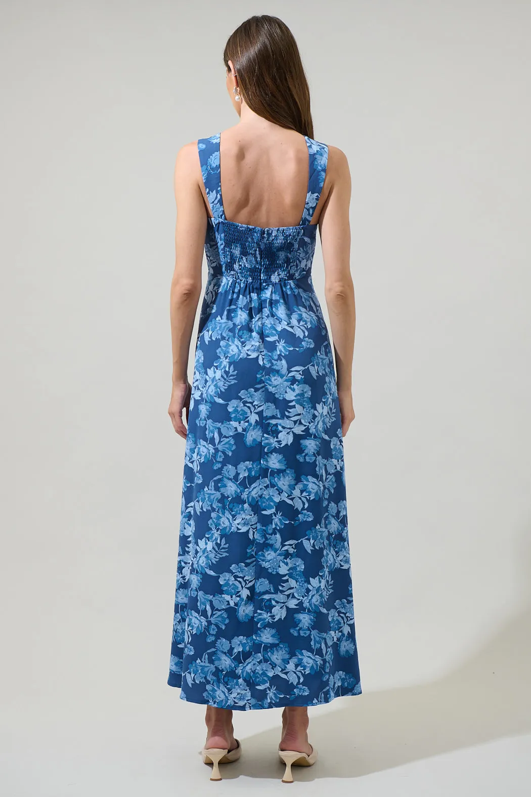 Bary Floral Smocked Maxi Dress sold by Sugarlips product image thumbnail 3