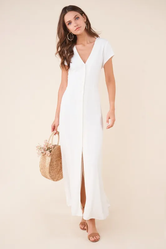 Capri Button Front Maxi Dress sold by Sugarlips