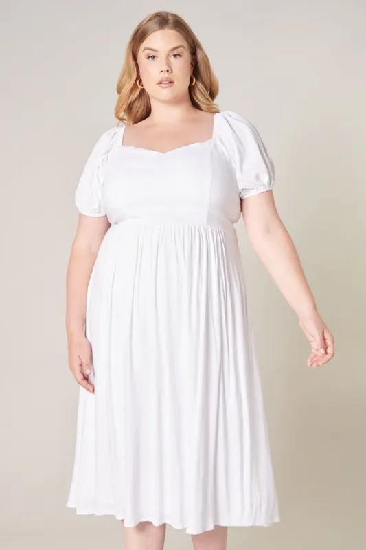 Alessi Puff Sleeve Midi Dress Curve sold by Sugarlips