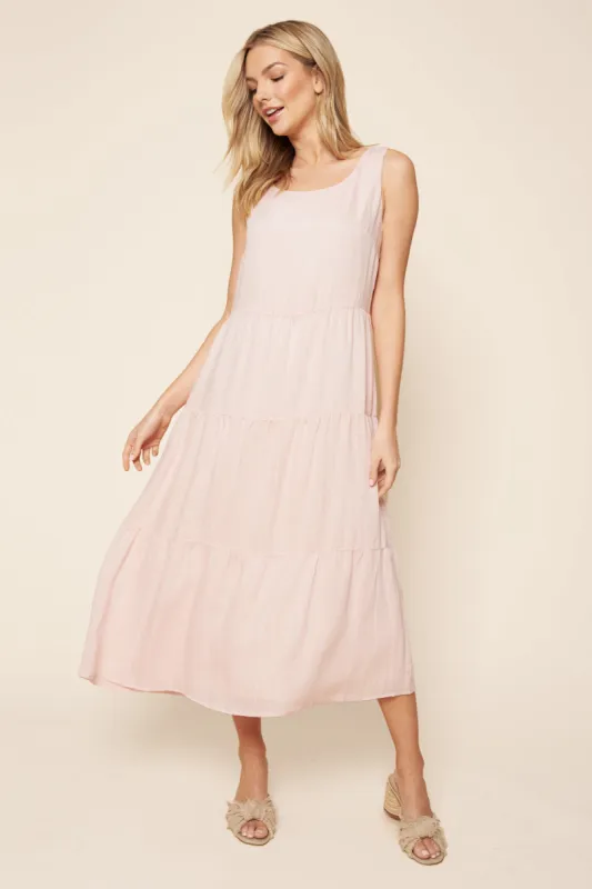 Paloma Tiered Midi Dress sold by Sugarlips