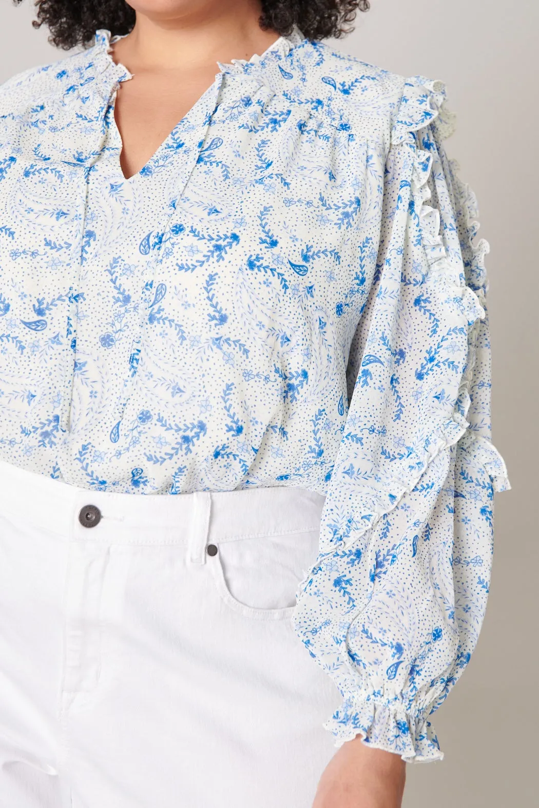 Corinna Paisley Raj Balloon Sleeve Blouse Curve sold by Sugarlips product image thumbnail 5