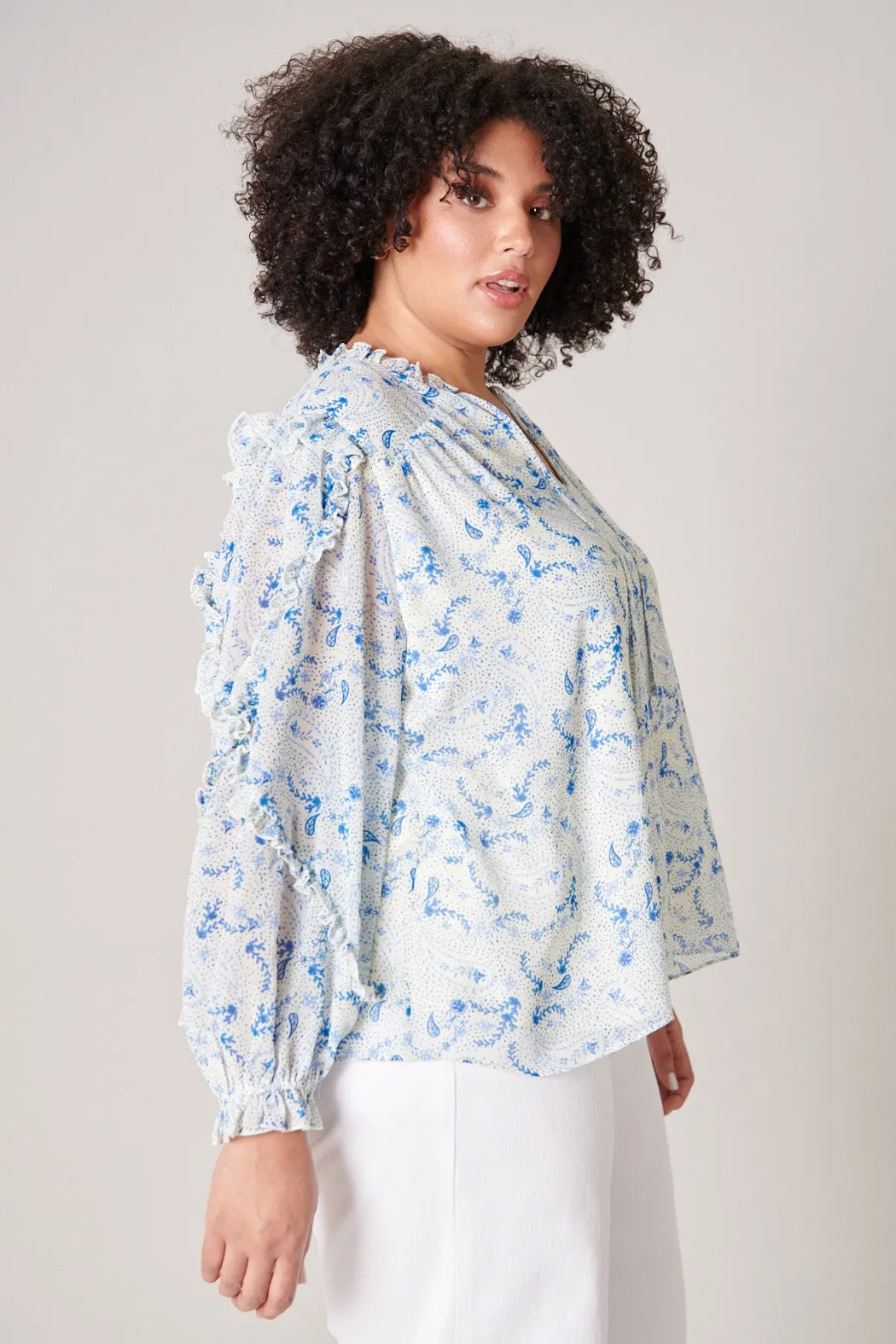 Corinna Paisley Raj Balloon Sleeve Blouse Curve sold by Sugarlips product image thumbnail 3