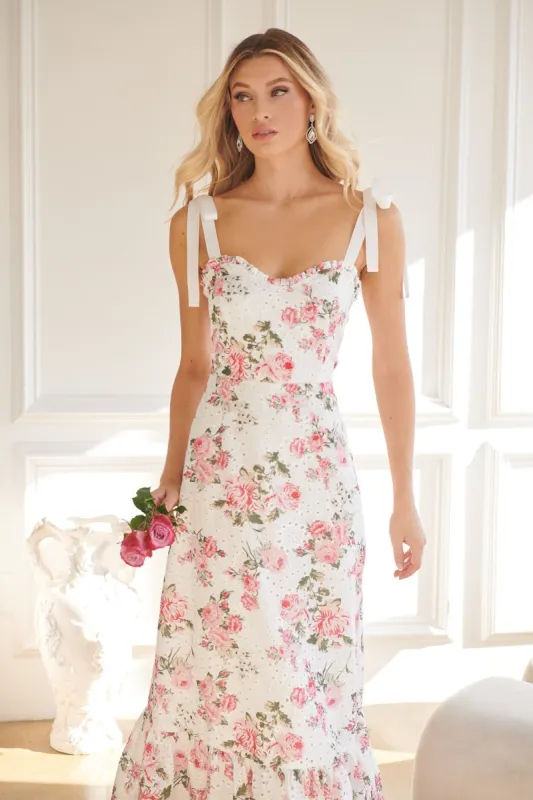 Villa Garden Eyelet Midi Dress sold by Sugarlips