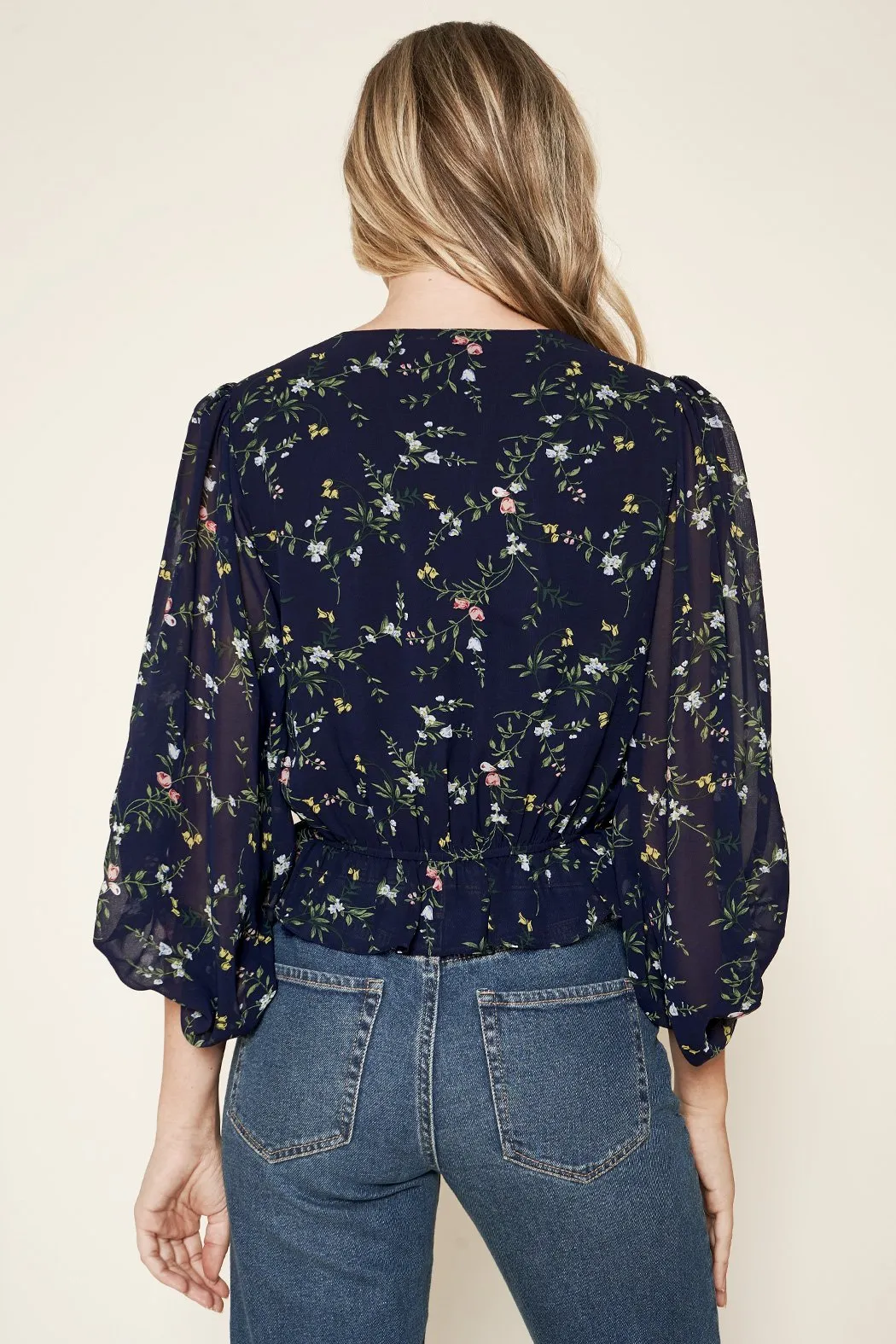 Floral Ways Balloon Sleeve Top sold by Sugarlips product image thumbnail 2