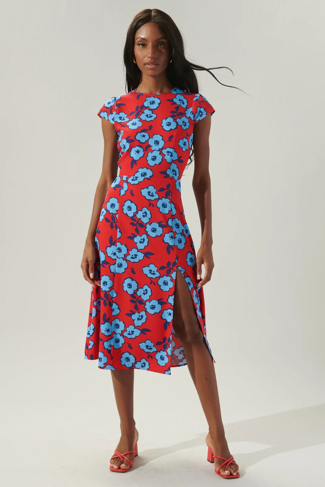 Mira Mar Floral Everbloom Cutout Midi Dress sold by Sugarlips product image thumbnail 4