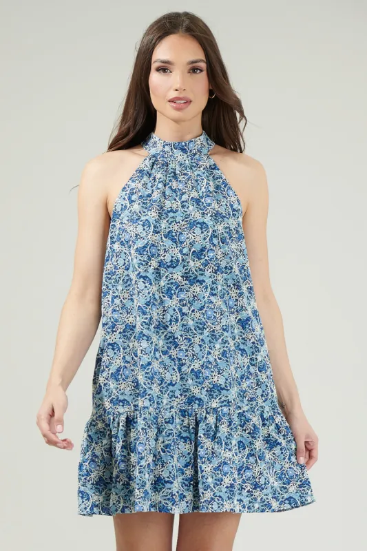 Laly Embroidered Mini Ruffle Dress sold by Sugarlips