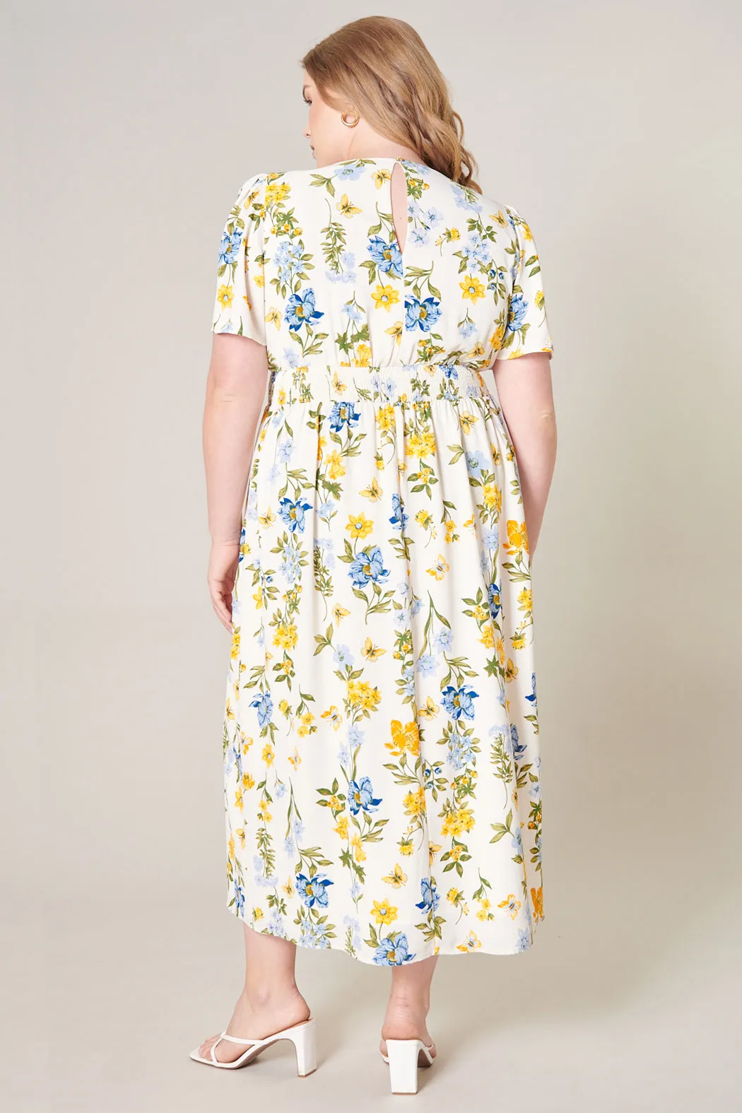 April Bloom Floral Midi Dress Curve sold by Sugarlips product image thumbnail 2