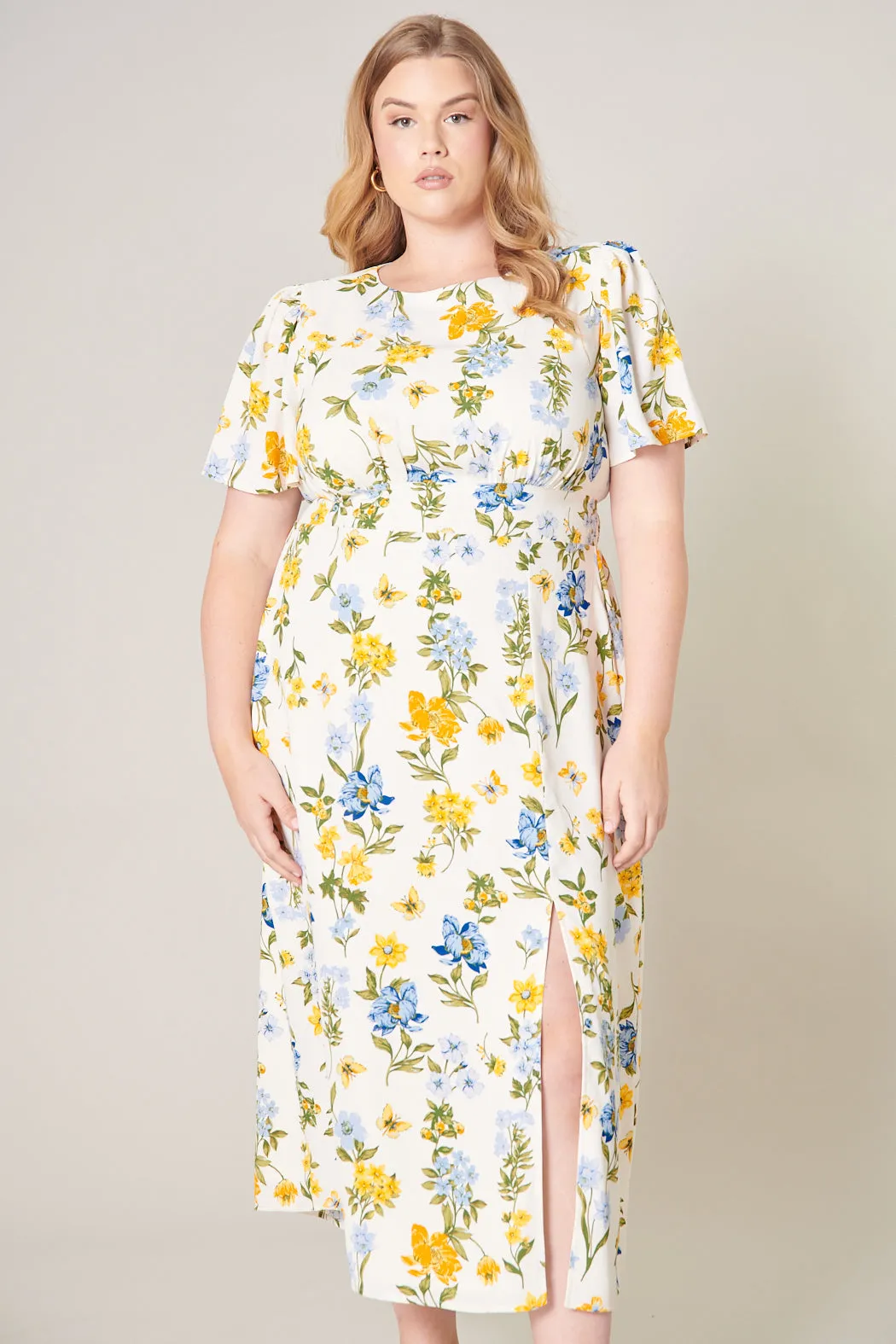 April Bloom Floral Midi Dress Curve sold by Sugarlips product image thumbnail 5