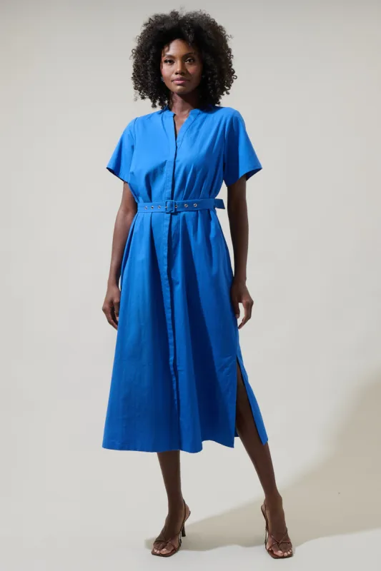 Amira Button Front Midi Dress sold by Sugarlips
