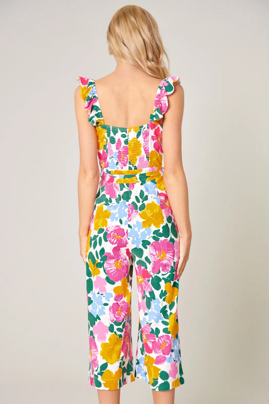 Kokomo Floral Wide Leg Sleeveless Jumpsuit sold by Sugarlips product image thumbnail 3