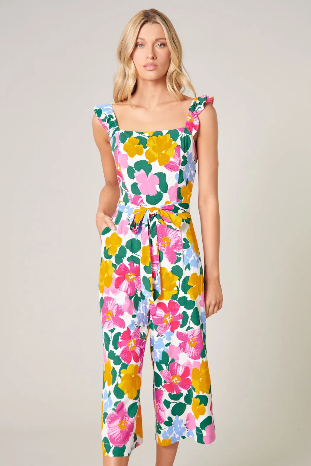 Kokomo Floral Wide Leg Sleeveless Jumpsuit sold by Sugarlips product image thumbnail 2