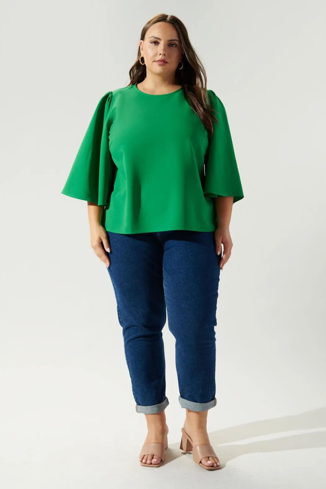 Lital Flutter Sleeve Top Curve sold by Sugarlips product image thumbnail 4