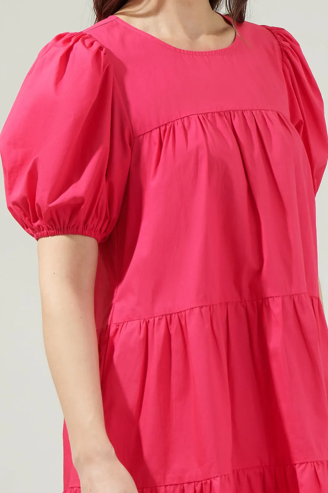 Soledad Puff Sleeve Tiered Mini Dress sold by Sugarlips product image thumbnail 5