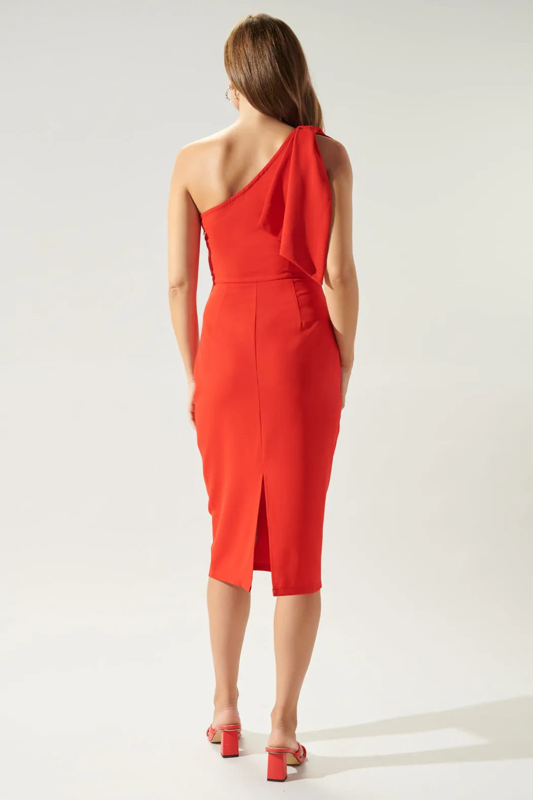 Maraschino Single Tie Shoulder Midi Dress sold by Sugarlips product image thumbnail 2