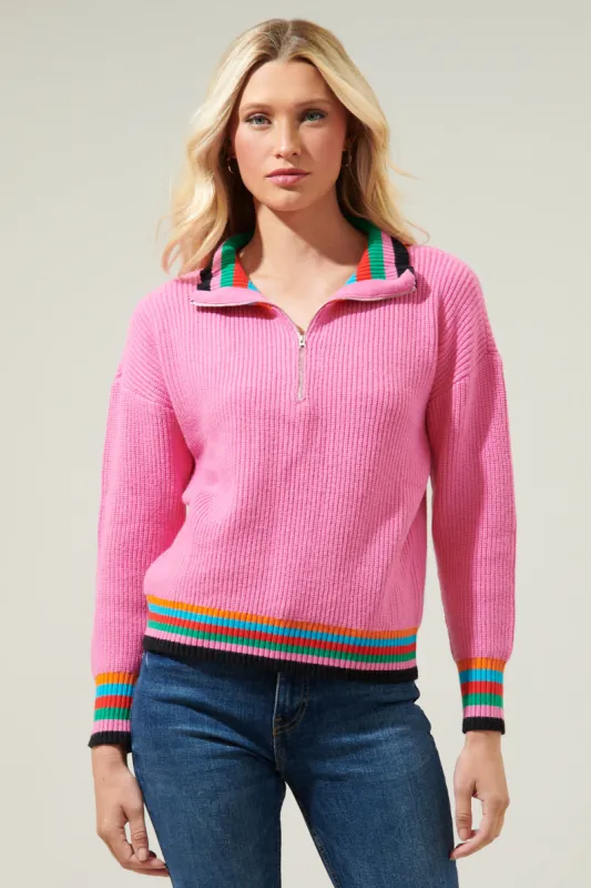 Marriott Rainbow Stripe Long Sleeve Sweater sold by Sugarlips