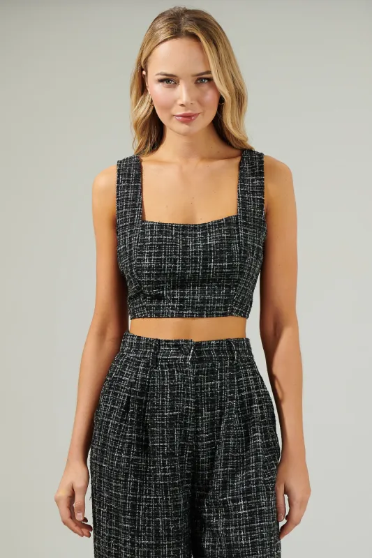 Adriella Tweed Tank Top sold by Sugarlips