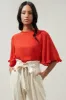 Heartbreaker Bell Sleeve Ruffle Blouse sold by Sugarlips