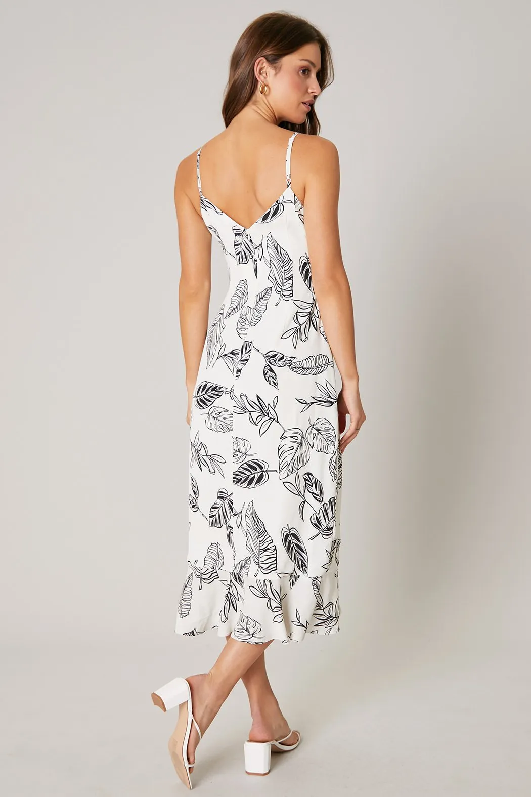 Another Day In Paradise Tropical Print Ruched Midi Dress sold by Sugarlips product image thumbnail 3