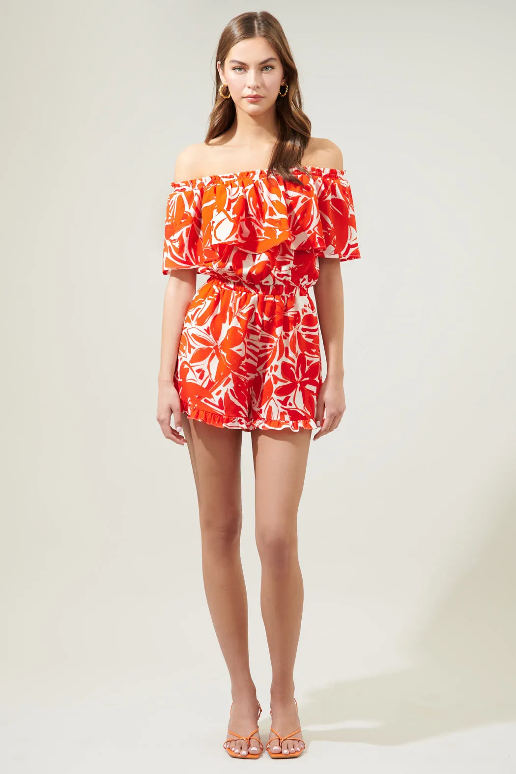 Sweet Chili Off the Shoulder Romper sold by Sugarlips product image thumbnail 4