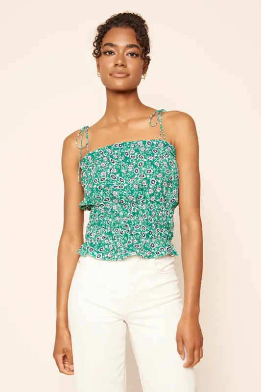 Isla Floral Cropped Tank Top sold by Sugarlips