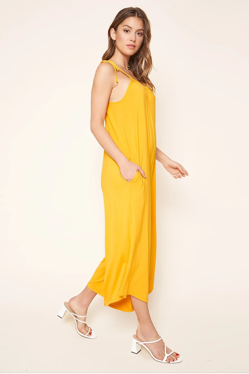Florence Flowy Sleeveless Jersey Knit Jumpsuit sold by Sugarlips product image thumbnail 3