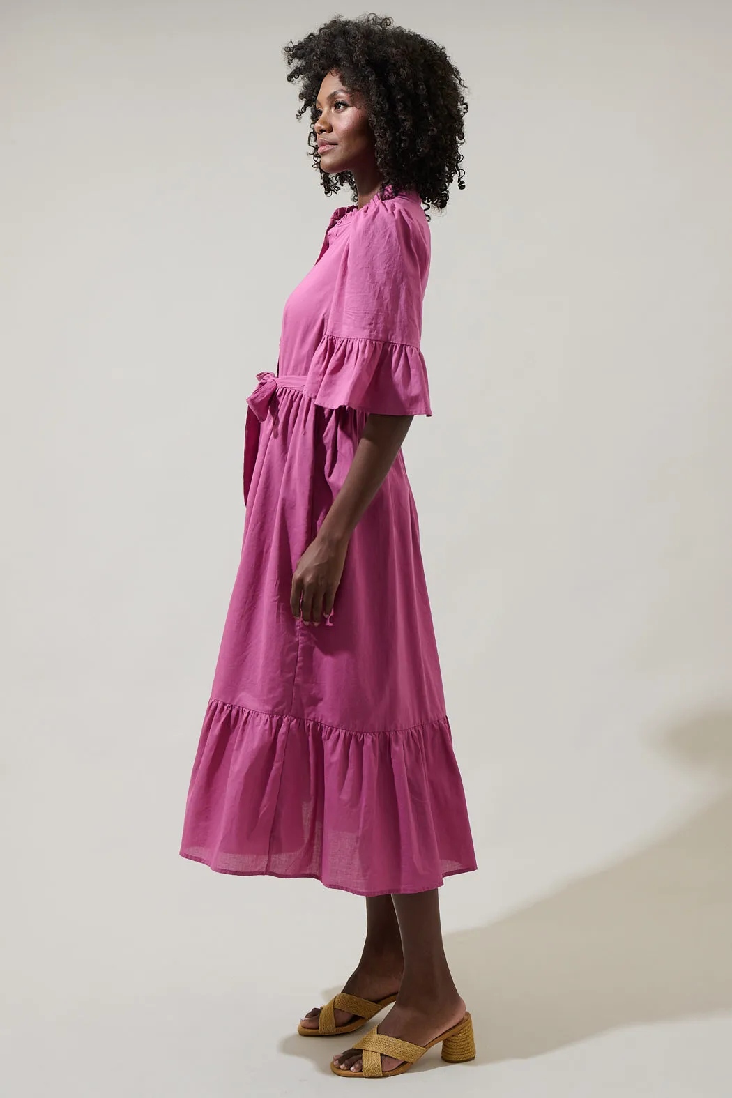 Maribella Button Down Midi Dress sold by Sugarlips product image thumbnail 3