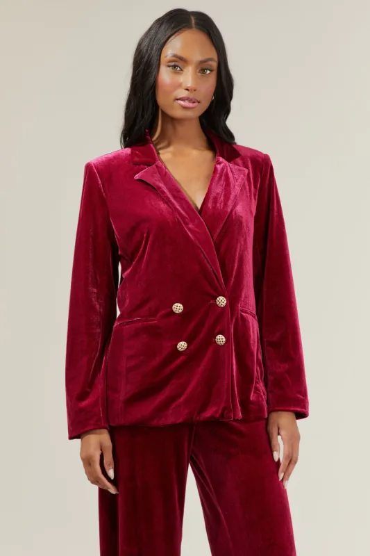 Yami Velvet Collared Blazer sold by Sugarlips