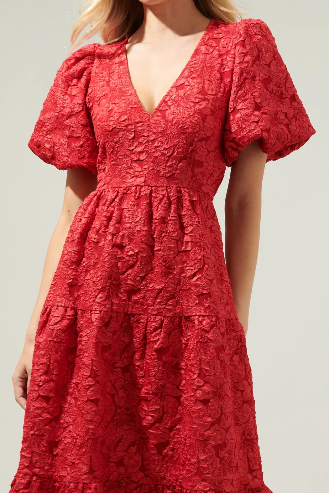 Arielle Jacquard Maxi Tiered Dress sold by Sugarlips product image thumbnail 4