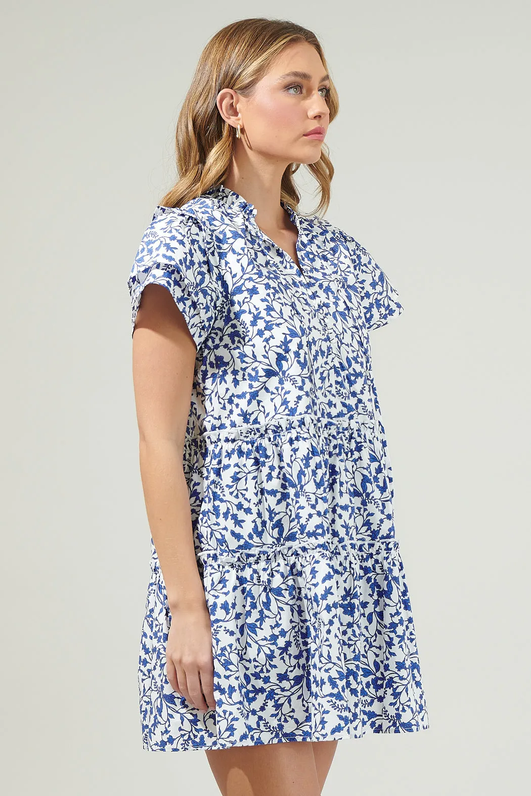 Empire Floral Tiered Mini Dress sold by Sugarlips product image thumbnail 3